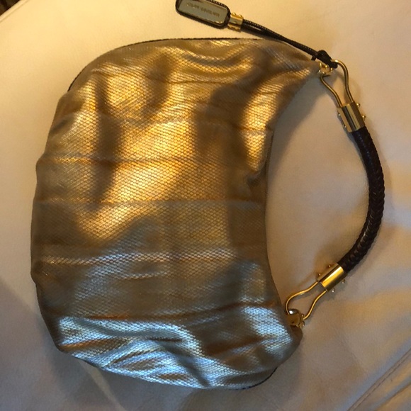 Michael Kors gold snakeskin Hobo - Picture 2 of 7
